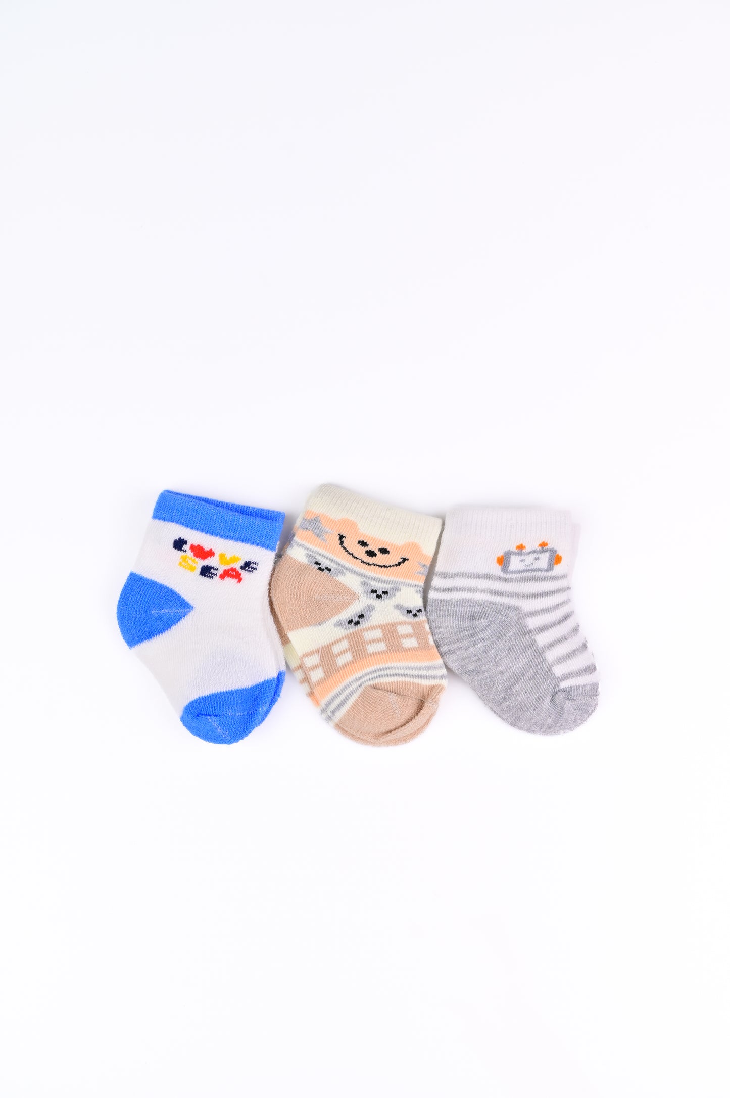 Imported Socks for Baby Boy, Set of 3 Pairs