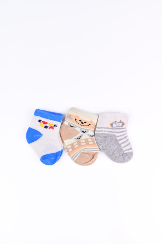 Imported Socks for Baby Boy, Set of 3 Pairs