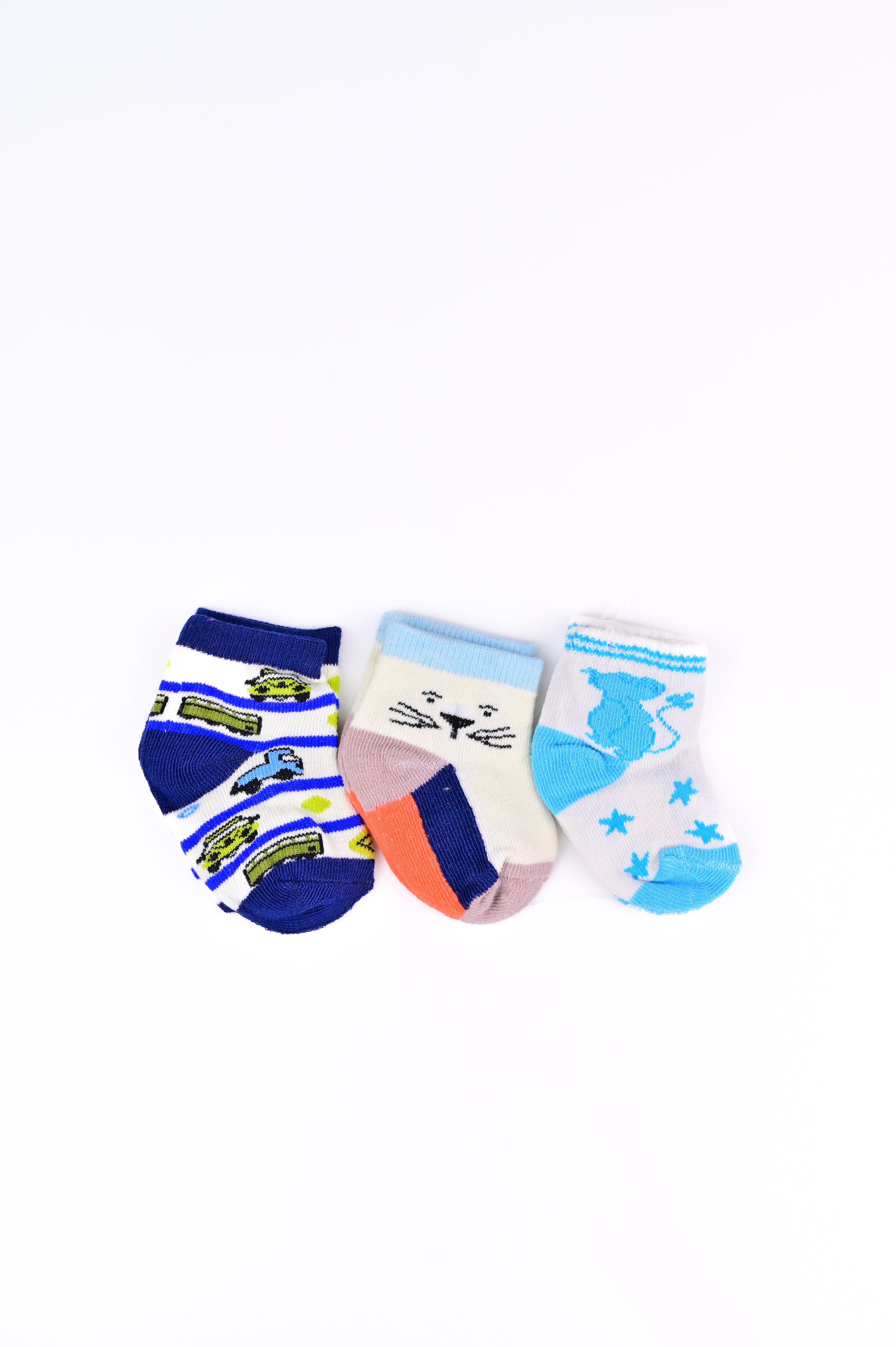 Imported Fancy Socks for Baby Girl, Set of 3 Pairs