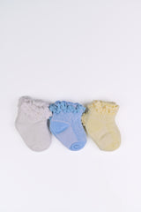 Imported Fancy Socks for Baby Girl, Set of 3 Pairs