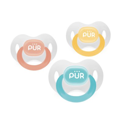 Pur Orthodontic Soother 0+ months (Golden Peach)